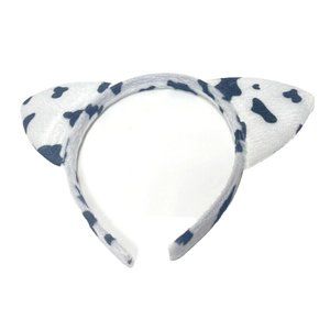 Cat Ears Headband Cow Print One Size Brand New Black & White Cow Cat Headband, N